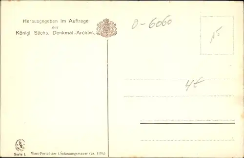 Ak Alt Zella Nossen in Sachsen, Klostertor