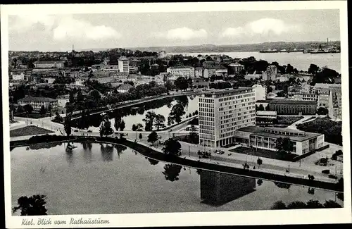 Ak Hansestadt Kiel, Blick vom Rathausturm