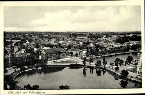 Ak Hansestadt Kiel, Blick vom Rathausturm