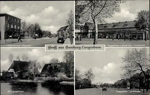 Ak Hamburg Nord Langenhorn, Langenhorner Chaussee, Tangstedter Landstraße, Altlangenhorn