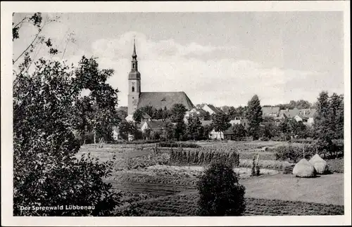 Ak Lübbenau im Spreewald, Blick zur Kirche