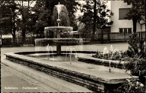 Ak Budenheim am Rhein, Zierbrunnen