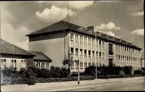 Ak Guben in der Niederlausitz, Blick auf Wilhelm Pieck Schule, Straßenseite