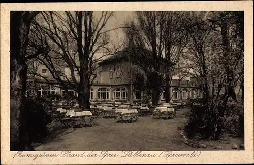 Ak Lübbenau im Spreewald, Zum grünen Strand der Spree, Bes. W. Moshake