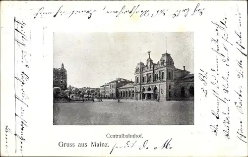 Ak Mainz am Rhein, Zentralbahnhof