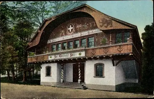 Ak Dresden, Internationale Hygiene Ausstellung 1911, Schweizer Pavillon