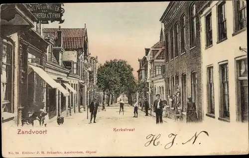 Ak Zandvoort Nordholland Niederlande, Kerkstraat