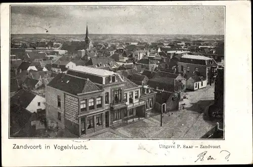 Ak Zandvoort Nordholland Niederlande, Stadt aus der Vogelschau