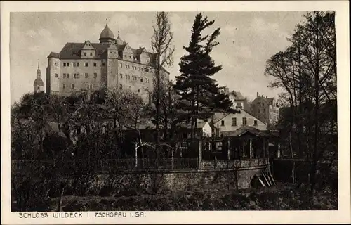 Ak Zschopau im Erzgebirge Sachsen, Schloss Wildeck