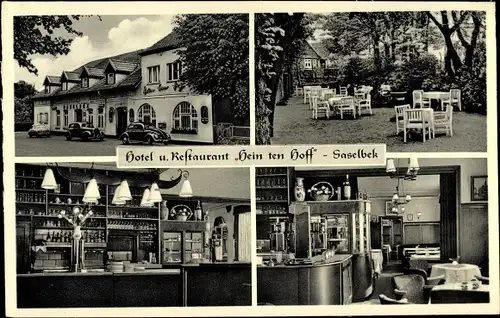 Ak Hamburg Wandsbek Saselbek, Hotel Restaurant Hein ten Hoff, Innenansicht