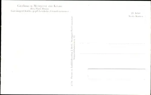 Ak Hepsisau Weilheim an der Teck Schwäbische Alb, Gasthaus zur Krone, Ins. Hans Braun