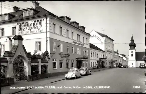 Ak Maria Taferl in Niederösterreich, Hotel Kaiserhof, Autos