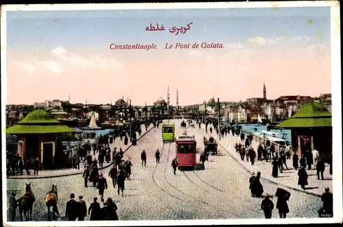 Ak Konstantinopel Istanbul Türkei, Le Pont de Galata