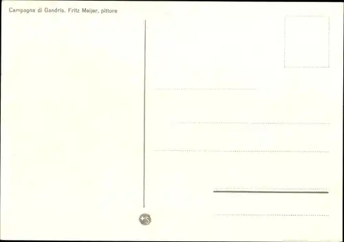 Künstler Ak Meijer, F., Gandria Lago di Lugano Tessin Schweiz, Ortspartie, Häuser