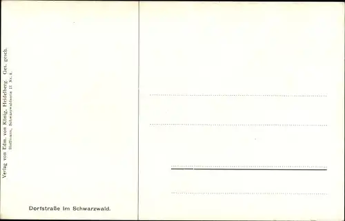 Künstler Ak Hoffmann, H., Schwarzwälder Trachten, Dorfidylle im Schwarzwald