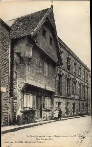 Ak Condé sur Noireau Calvados, Maison, Grande Rue