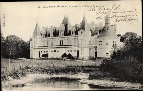 Ak Le Louroux-Béconnais Maine et Loire, Château de Vernoux