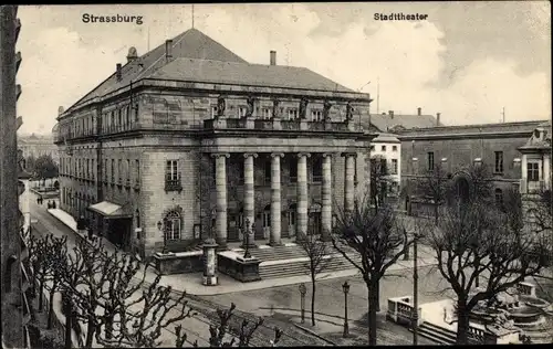 Ak Strasbourg Straßburg Elsass Bas Rhin, Stadttheater