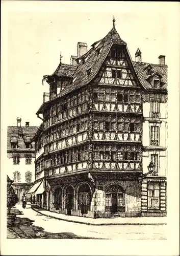 Künstler Ak Klippstiehl, J., Strasbourg Straßburg Elsass Bas Rhin, Kammerzellhaus