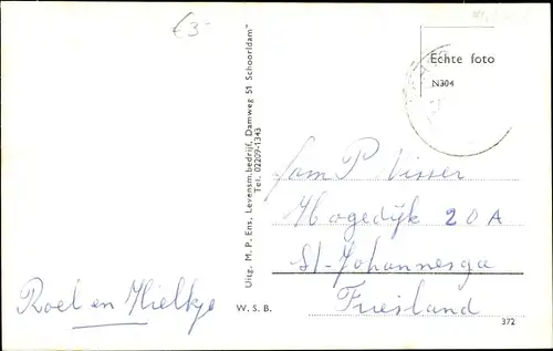 Ak Schoorldam Nordholland Niederlande, N.H. Kanaal