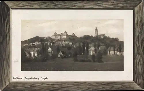 Passepartout Ak Augustusburg im Erzgebirge, Panorama