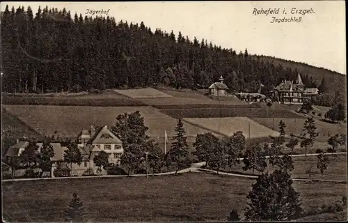 Ak Rehefeld Zaunhaus Altenberg im Erzgebirge, Jagdschloss, Jägerhof