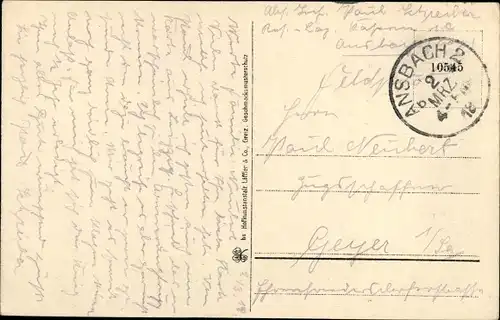 Ak Ansbach in Mittelfranken Bayern, Panorama