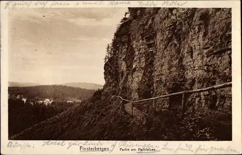 Ak Finsterbergen Friedrichroda im Thüringer Wald, Hainfelsen