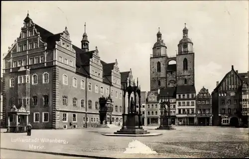 Ak Lutherstadt Wittenberg, Marktplatz