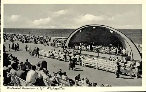 Ak Westerland auf Sylt, Musikpavillon