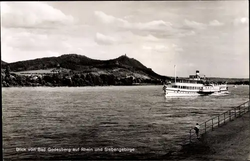 Ak Bad Godesberg Bonn am Rhein, Siebengebirge, Rhein