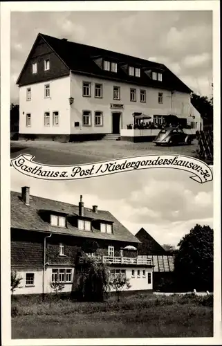Ak Niedergondershausen Gondershausen Hunsrück, Gasthaus zur Post, Josef Trein