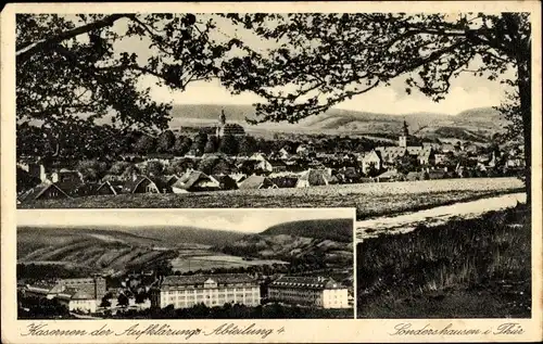 Ak Sondershausen im Kyffhäuserkreis Thüringen, Panorama, Kasernen d. Aufklärung Abt. 4