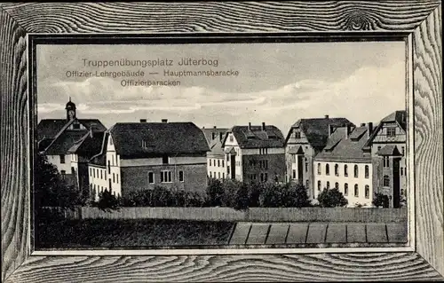 Passepartout Ak Jüterbog in Brandenburg, Truppenübungsplatz, Hauptmannsbaracke, Offiziersbaracke
