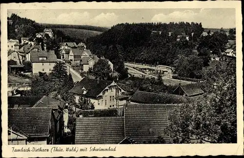 Ak Tambach Dietharz in Thüringen, Vogelschau