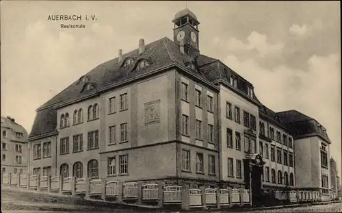 Ak Auerbach im Vogtland, Realschule