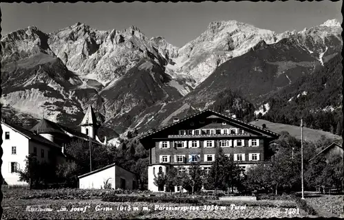 Ak Grins in Tirol, Gasthof St. Josef, Berge