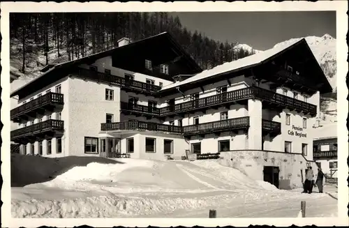 Ak Sölden Tirol, Blick aufs Hotel Bergland im Winter
