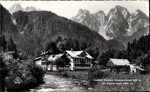 Ak Gosau in Oberösterreich, Gasthof-Pension Gosauschmied, Donnerkogel