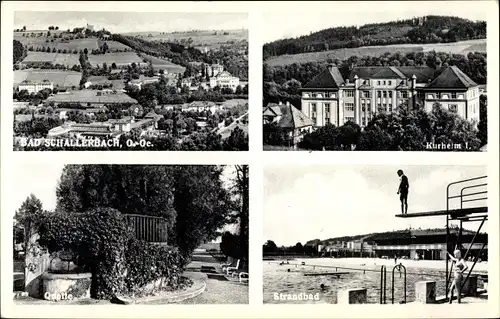 Ak Bad Schallerbach in Oberösterreich, Quelle, Kurheim, Strandbad