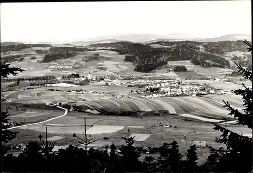 Foto Ak Aigen Oberösterreich, Panorama vom Ort