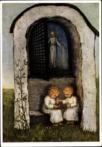 Künstler Ak Spötl, Maria, Der Himmelmutter Abendlicht, Kapelle
