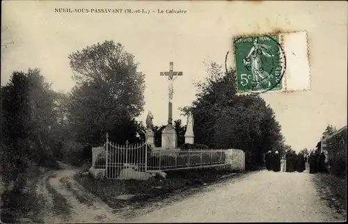 Ak Nueil sous Passavant Maine-et-Loire, Le Calvaire