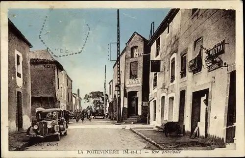 Ak La Poiteviniere Maine et Loire, Rue principale