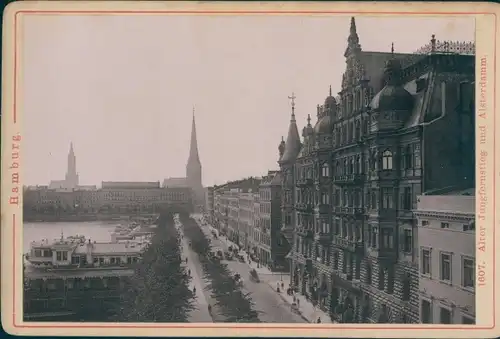 Kabinettfoto Hamburg, Alter Jungfernstieg, Alsterdamm