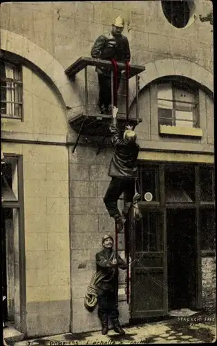 Ak Pompiers, Feuerwehrleute, Leiter