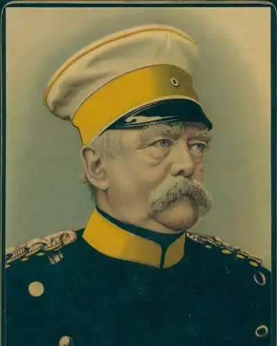 Litho Fürst Otto von Bismarck, Portrait, Uniform
