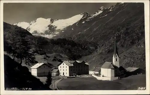 Ak Gurgl Ötztal Tirol, Kirche, Ort, Hotel, Berge