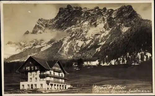 Ak Ehrwald in Tirol, Pension, Berge