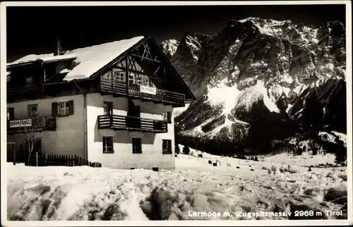 Ak Lermoos in Tirol, Gasthof, Zugspitzmassiv